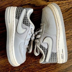 Gray Nike Air Force Ones sneakers Toddler size 6C